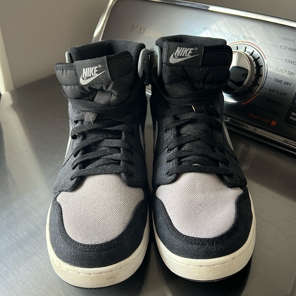 Black gray and purple Nikes
